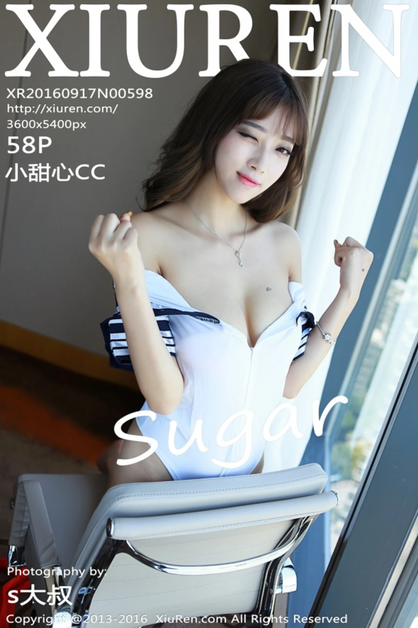 [XiuRen秀人网]No.598_嫩模sugar小甜心CC女警制服半脱内裤秀美臀屁沟撩人诱惑写真58P-秀人网 - XiuRen.Space